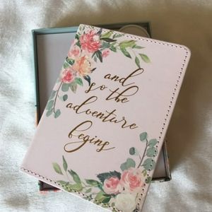 So The Adventure Begins Floral Passport Holder